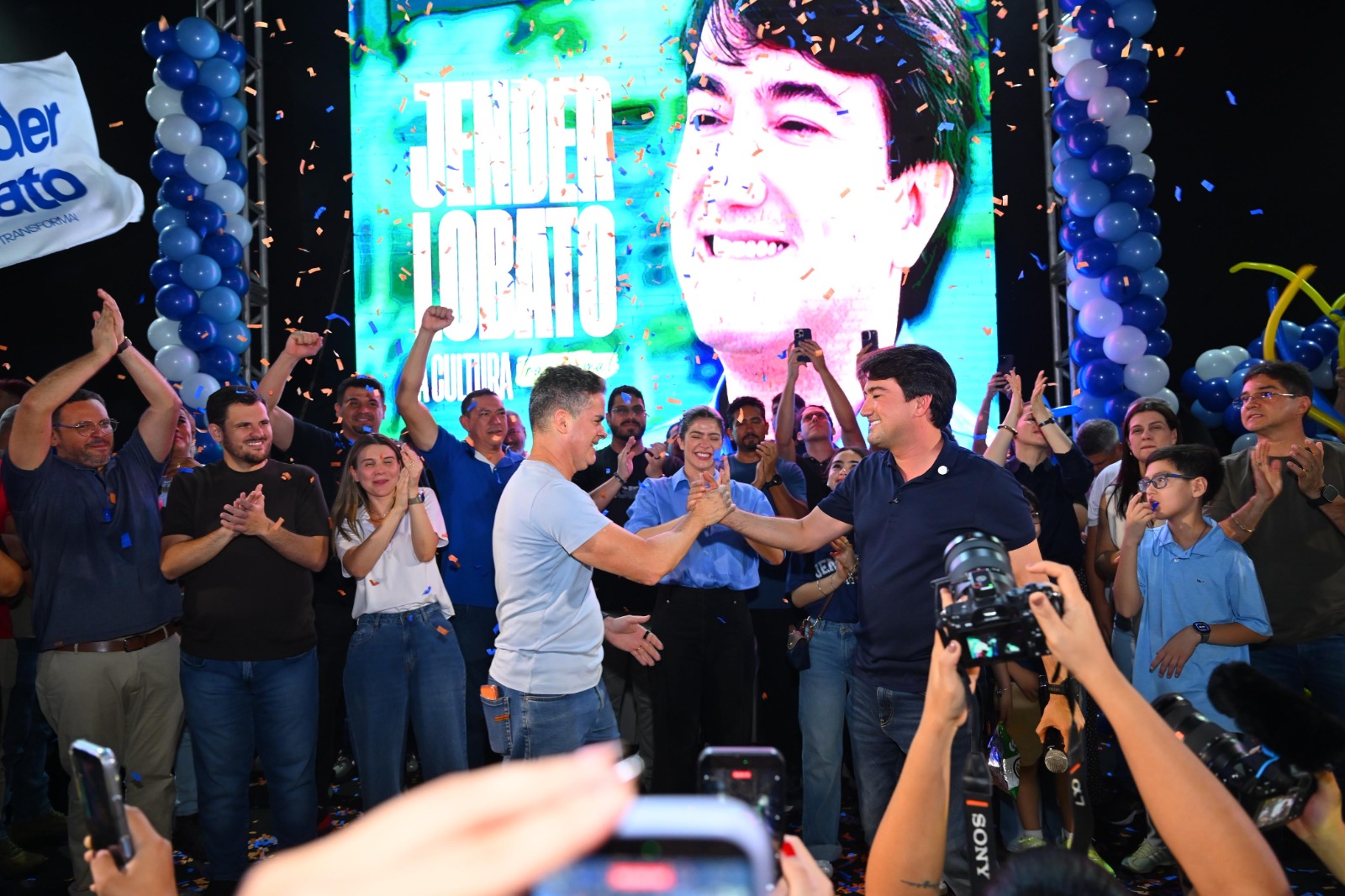 David Almeida e Renato Júnior participam do lançamento da pré-candidatura de Jender Lobato